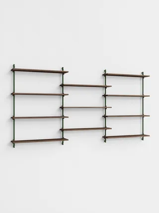 Wall Shelving – ws.115.3 van MOEBE in Smoked-Oak/Pine-Green – productfoto 4 van 4