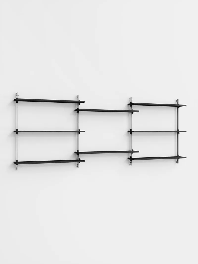 Wall Shelving – ws.85.3 van MOEBE in Black – productfoto 2 van 4