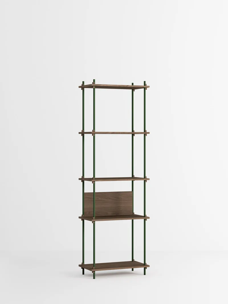 Shelving System – s.200.1.I by MOEBE in Smoked-Oak/Pine-Green – product photo 4 of 4