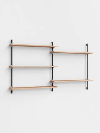 Wall Shelving – ws.85.2 de MOEBE en Oak/Black – photo du produit 4 sur 4