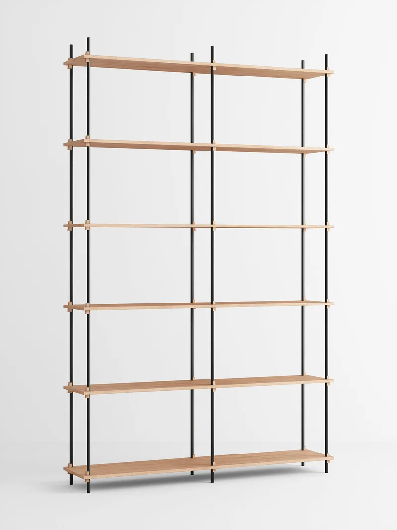 Shelving System – s.255.2.B van MOEBE in Oak/Black – productfoto 4 van 4