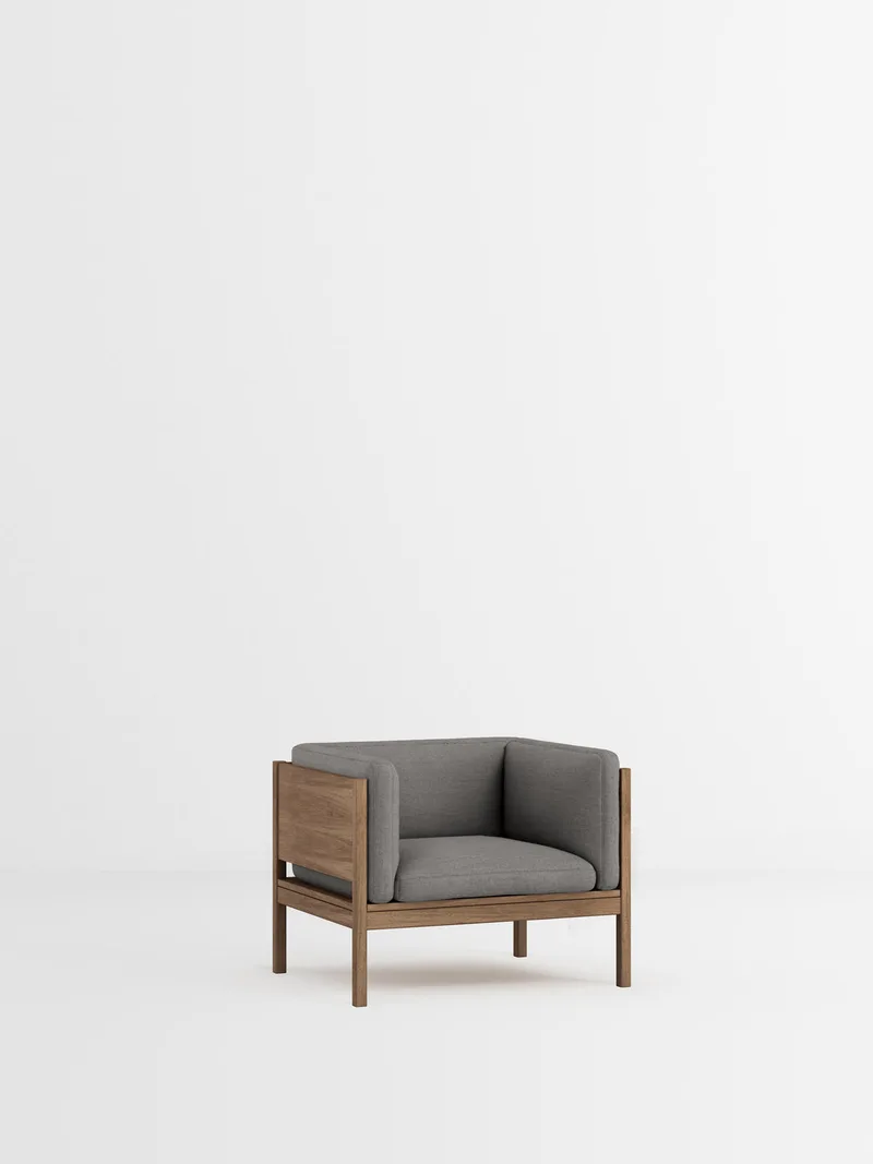 Lounge Chair van MOEBE in Autumn, Autumn 131, Smoked Oak – productfoto