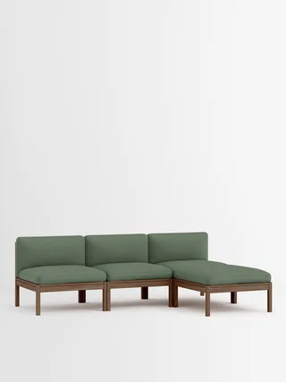 3 Seater Sofa with Chaise Longue van MOEBE in Field 2, Field 2 – 943, Smoked Oak – productfoto 33 van 33