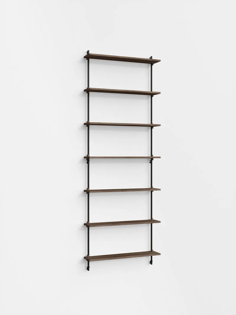 Wall Shelving – ws.230.1 by MOEBE in Smoked-Oak/Black – product photo 4 of 4