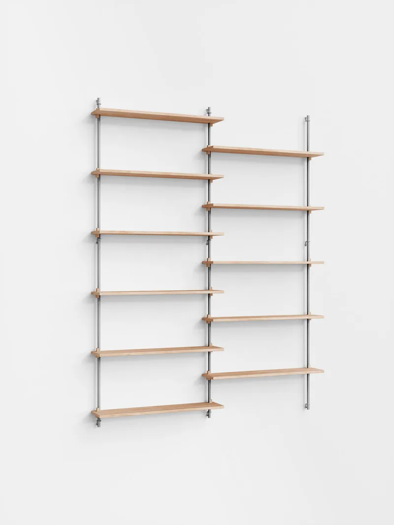 Wall Shelving – ws.200.2 by MOEBE in Black – product photo 3 of 4