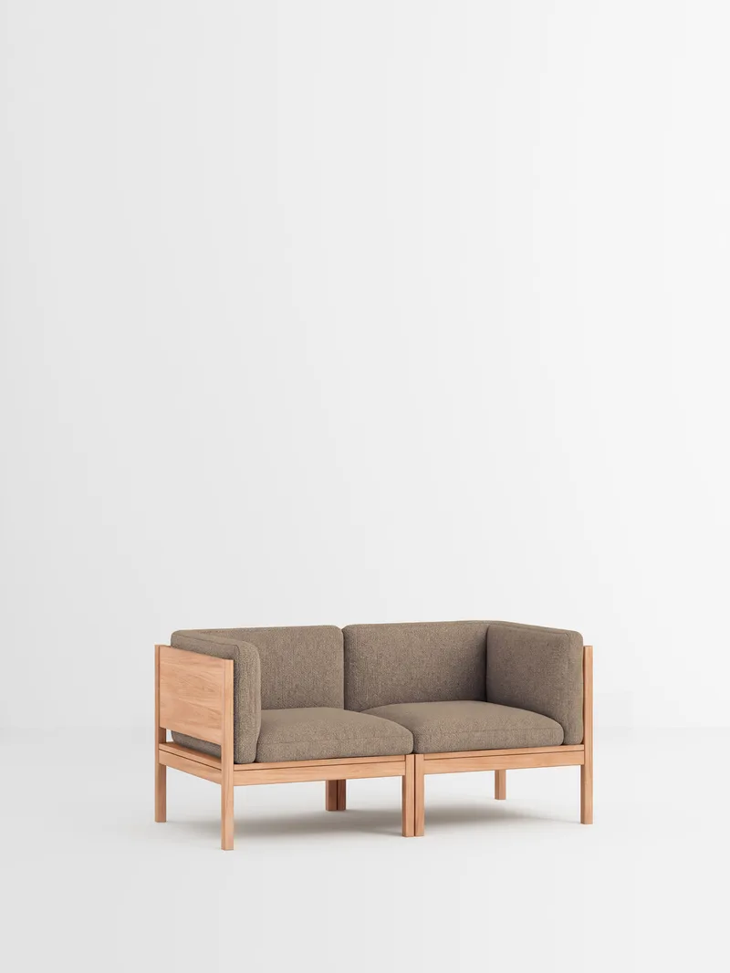 2 Seater Sofa with Sides von MOEBE in Moss, Moss 0013, Oak – Produktfoto 35 von 35
