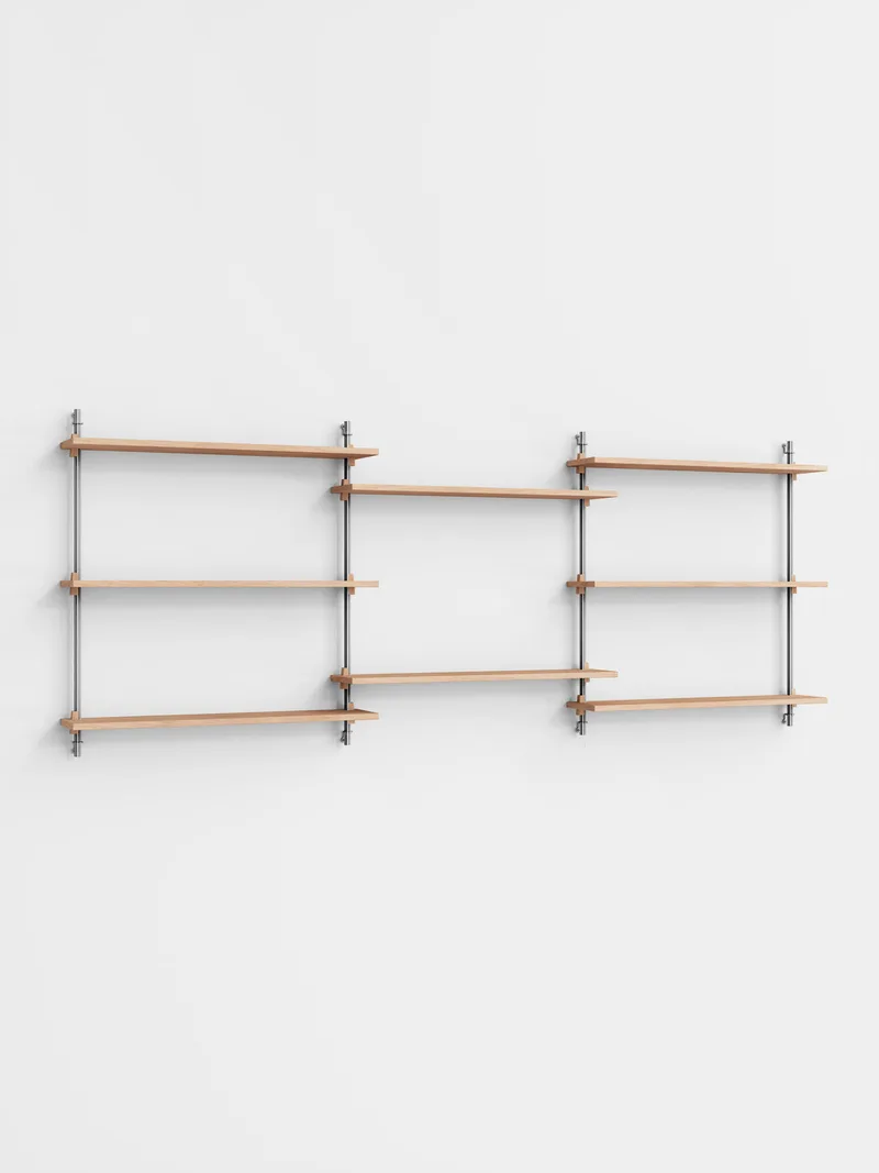 Wall Shelving – ws.85.3 van MOEBE in Black – productfoto 1 van 4