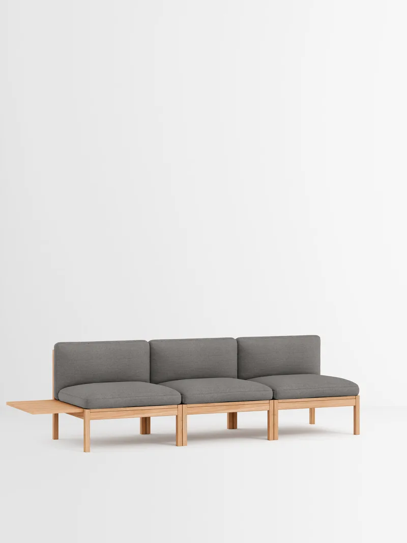3 Seater Sofa with 1 Side Table by MOEBE in Autumn, Autumn 101, Oak – product photo 4 of 34