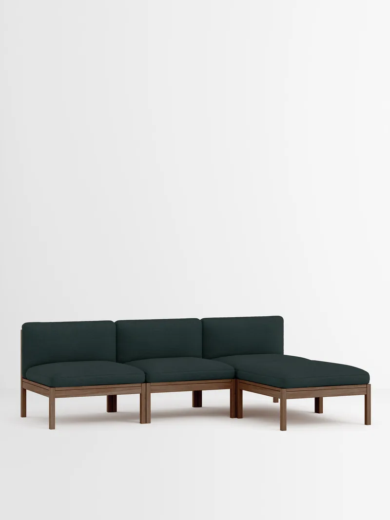 3 Seater Sofa with Chaise Longue de MOEBE en Autumn, Autumn 971, Smoked Oak – photo du produit 33 sur 33