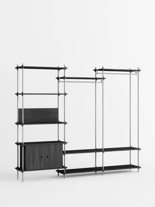 Shelving System – s.200.3.C by MOEBE in Black – product photo 2 of 4