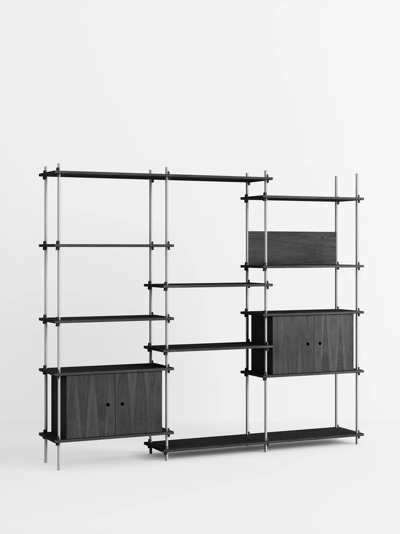 Shelving System – s.200.3.B by MOEBE in Black – product photo 2 of 4