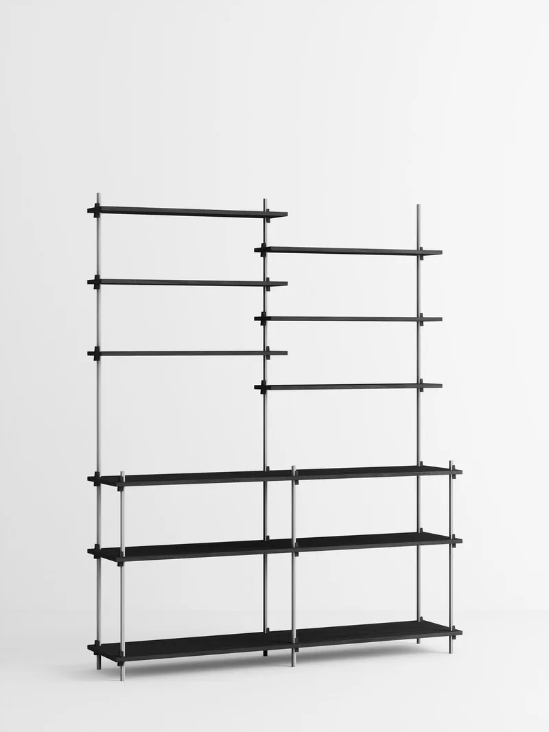 Shelving System – s.200.2.D by MOEBE in Black – product photo 2 of 4