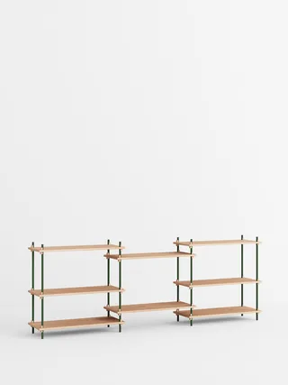 Shelving System – s.85.3.A van MOEBE in Oak/Pine-Green – productfoto 4 van 4