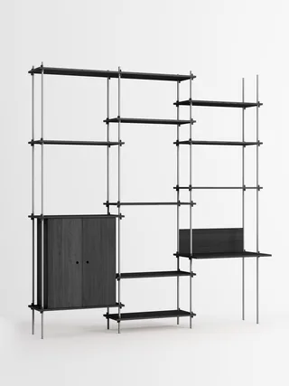 Shelving System – s.255.3.E von MOEBE in Black – Produktfoto 2 von 4