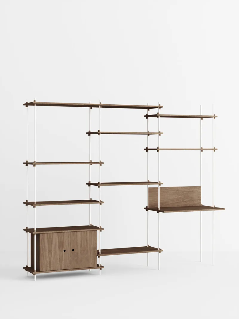 Shelving System – s.200.3.D by MOEBE in Smoked-Oak/White – product photo 4 of 4