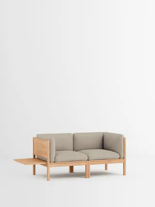 2 Seater Sofa with Sides + 1 Side Table by MOEBE in Autumn, Autumn 101, Oak – product photo 24 of 34
