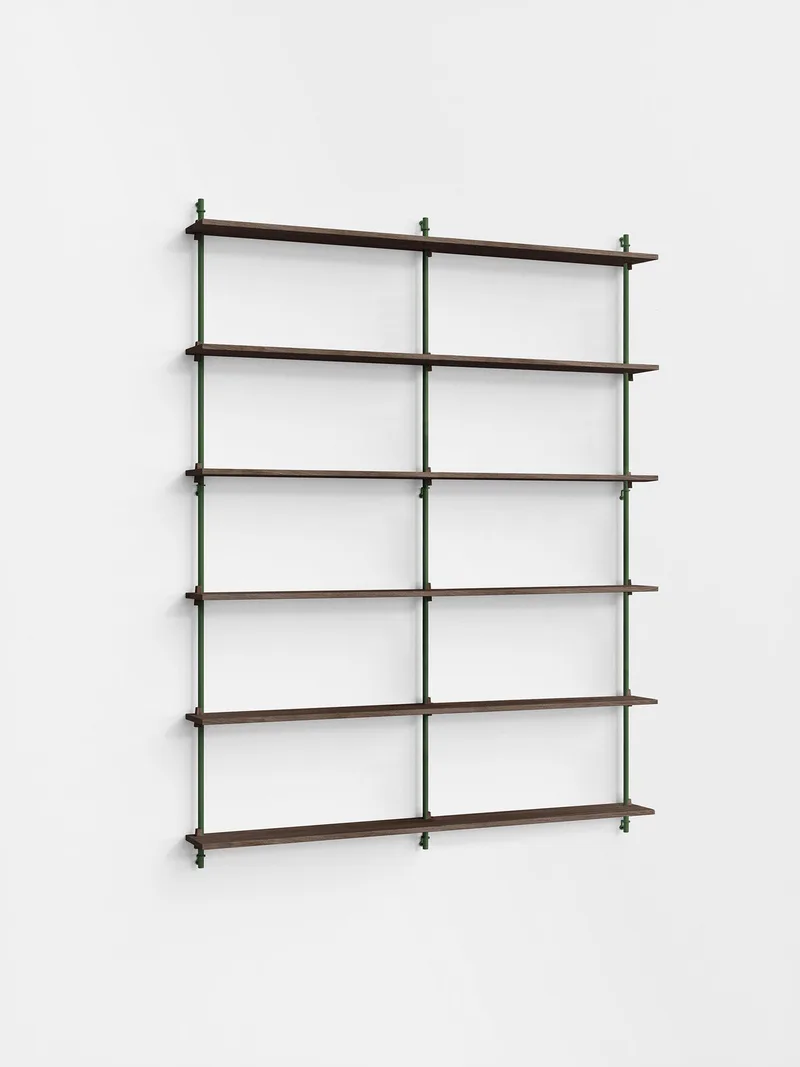 Wall Shelving – ws.200.2.B by MOEBE in Smoked-Oak/Pine-Green – product photo 15 of 15