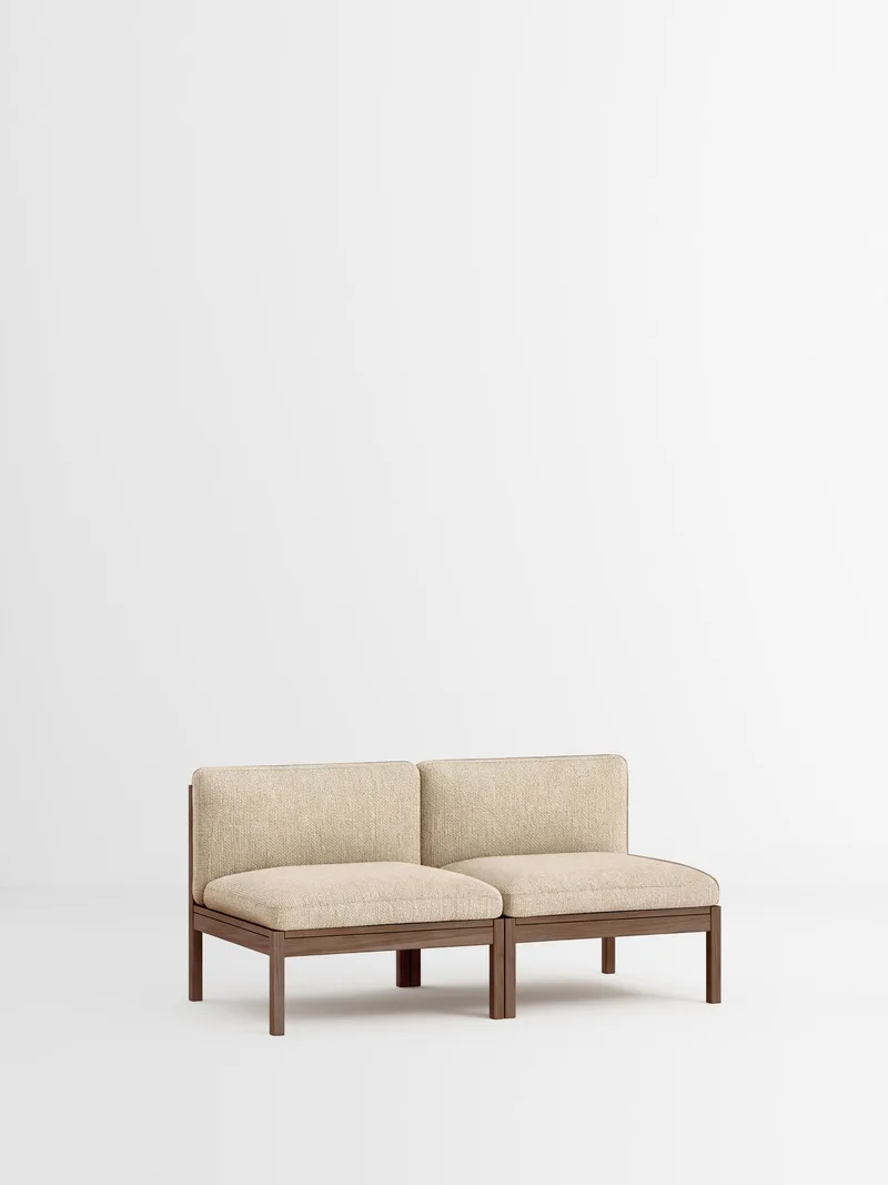 2 Seater Sofa by MOEBE in Moss, Moss 0019, Smoked Oak – product photo 35 of 35