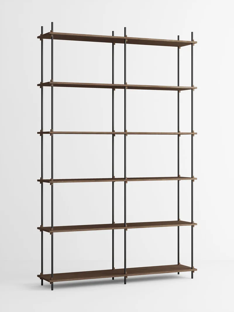 Shelving System – s.255.2.B von MOEBE in Smoked-Oak/Black – Produktfoto 4 von 4