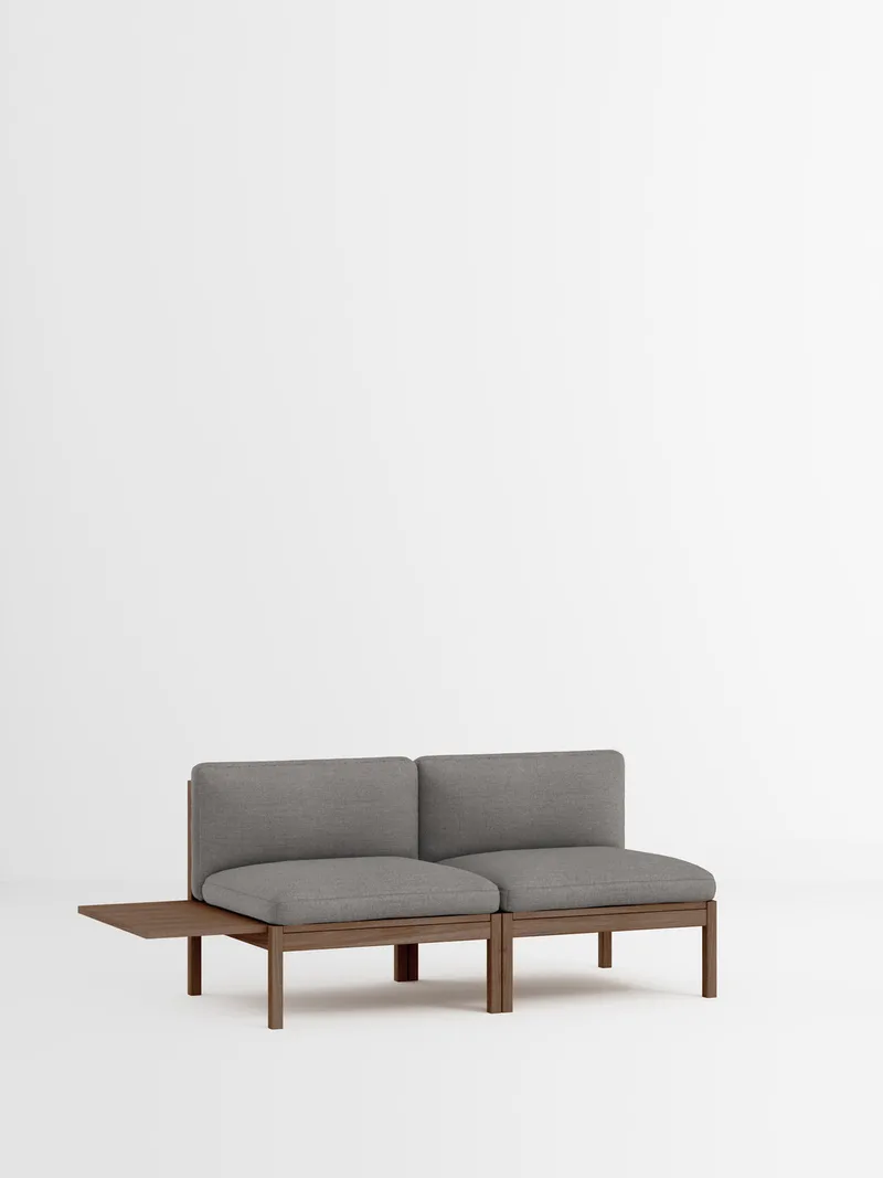 2 Seater Sofa with 1 Side Table de MOEBE en Autumn, Autumn 131, Smoked Oak – photo du produit 35 sur 35