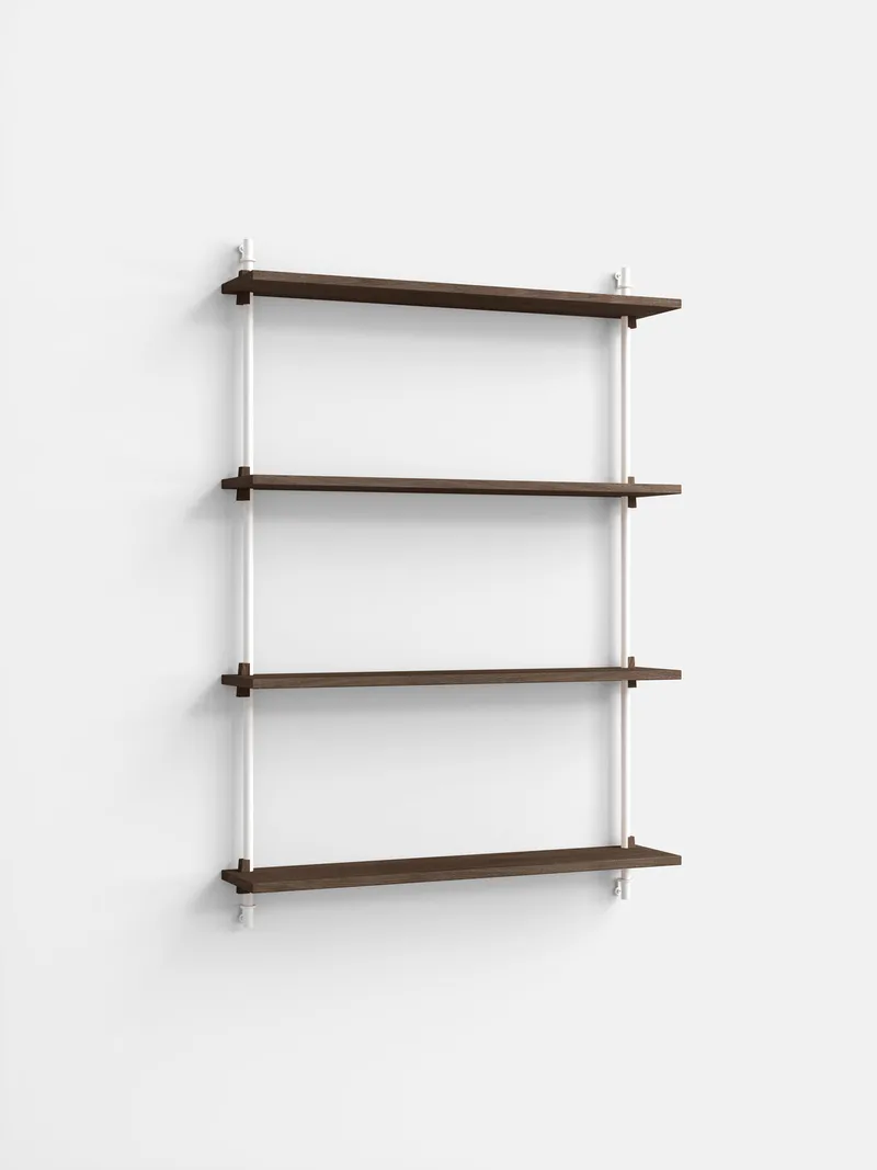 Wall Shelving – ws.115.1 by MOEBE in Smoked-Oak/White – product photo 4 of 4