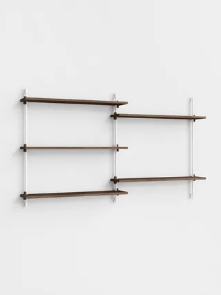 Wall Shelving – ws.85.2 de MOEBE en Smoked-Oak/White – photo du produit 4 sur 4