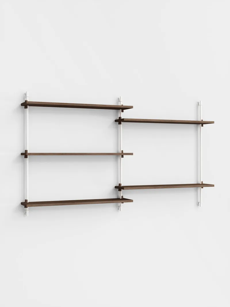 Wall Shelving – ws.85.2 de MOEBE en Smoked-Oak/White – photo du produit 4 sur 4
