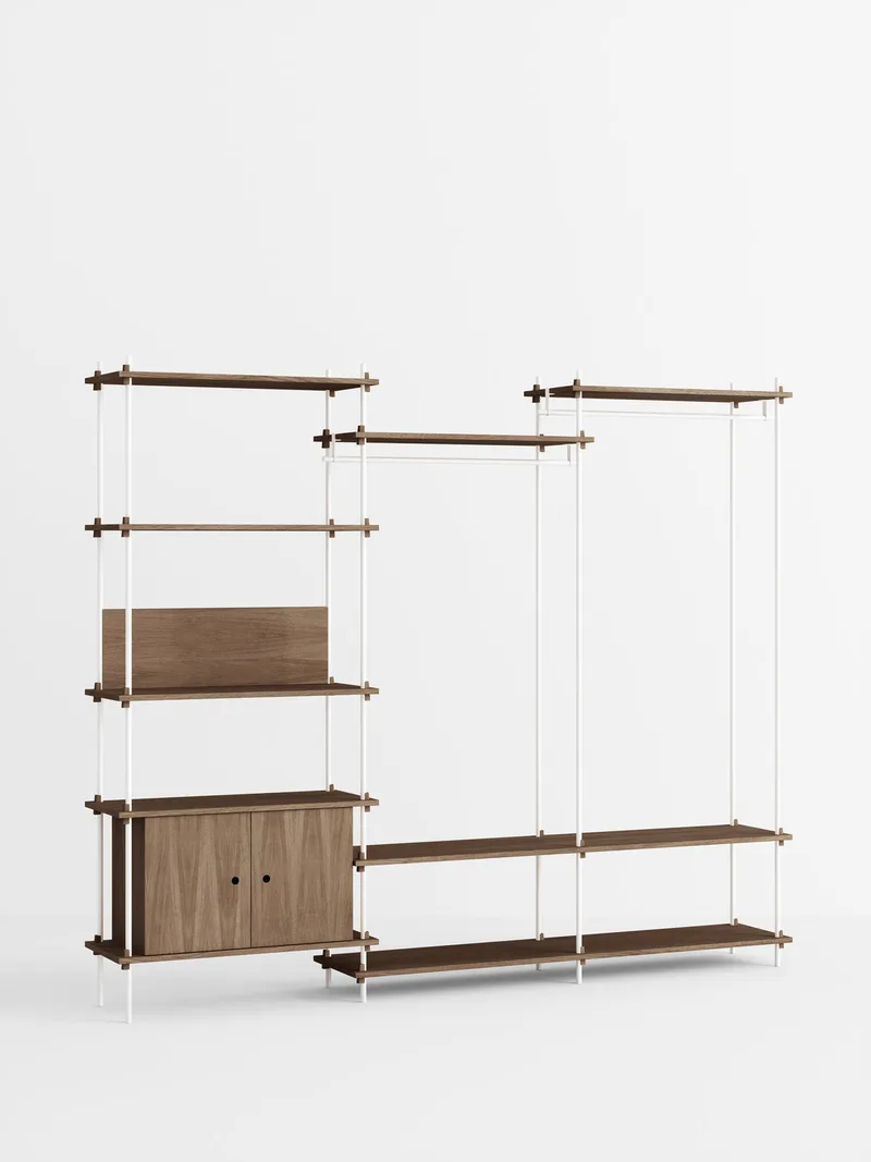 Shelving System – s.200.3.C by MOEBE in Smoked-Oak/White – product photo 4 of 4