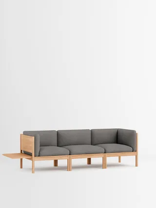 3 Seater Sofa with Sides + 1 Side Table van MOEBE in Autumn, Autumn 101, Oak – productfoto 9 van 34