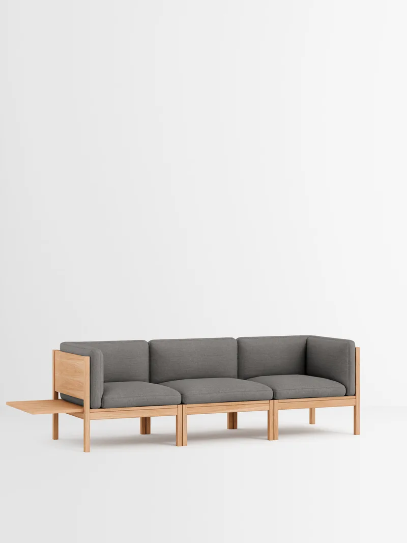 3 Seater Sofa with Sides + 1 Side Table van MOEBE in Autumn, Autumn 101, Oak – productfoto 9 van 34