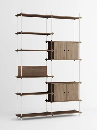 Shelving System – s.255.2.C von MOEBE in Smoked-Oak/White – Produktfoto 4 von 4