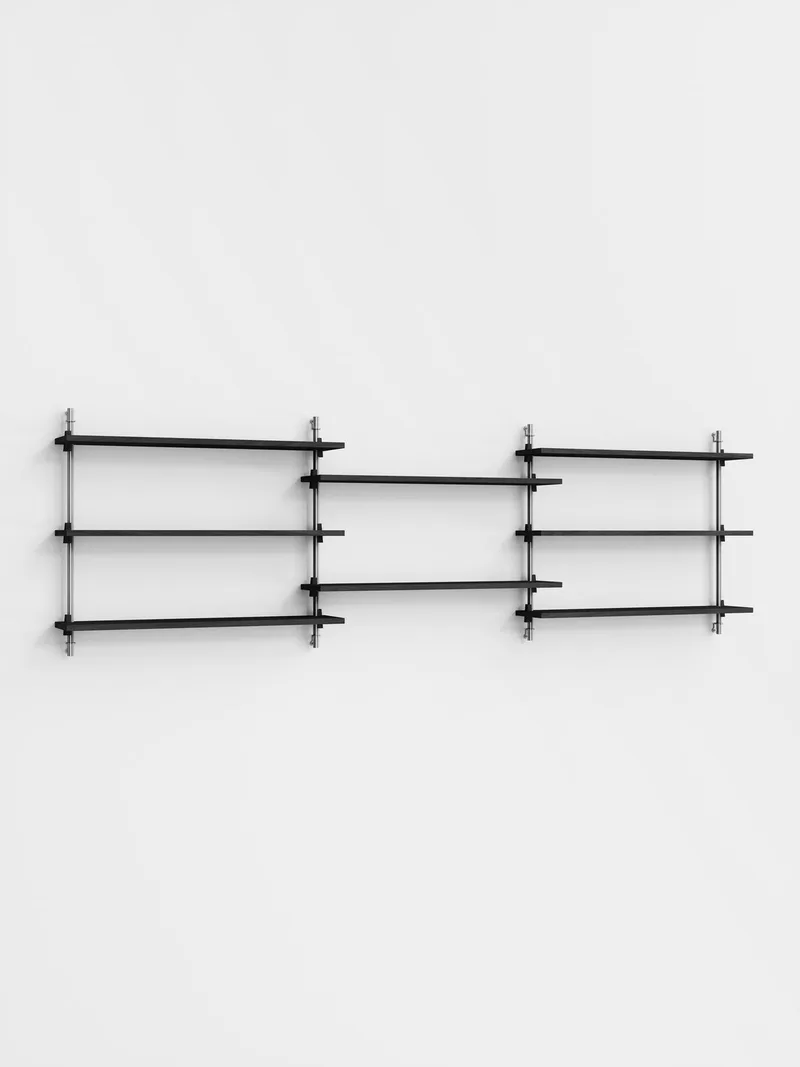 Wall Shelving – ws.65.3 by MOEBE in Black – product photo 2 of 4