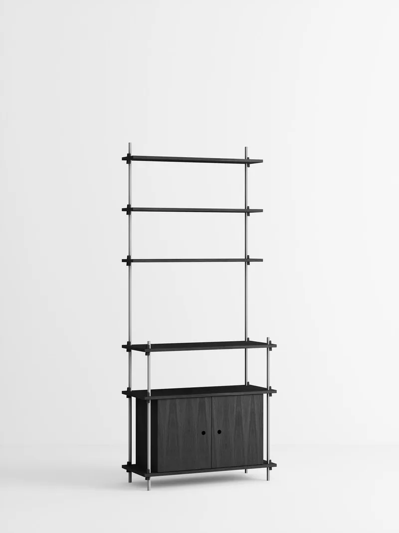 Shelving System – s.200.1.C von MOEBE in Black – Produktfoto 2 von 4