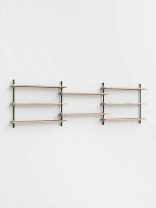 Wall Shelving – ws.65.3 by MOEBE in Oak/Pine-Green – product photo 4 of 4