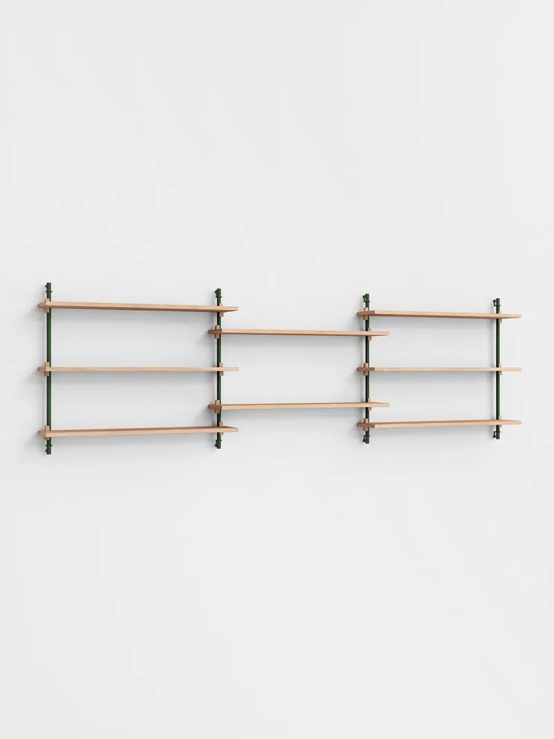 Wall Shelving – ws.65.3 by MOEBE in Oak/Pine-Green – product photo 4 of 4