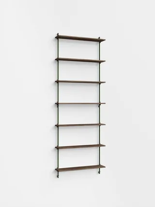 Wall Shelving – ws.230.1 van MOEBE in Smoked-Oak/Pine-Green – productfoto 4 van 4