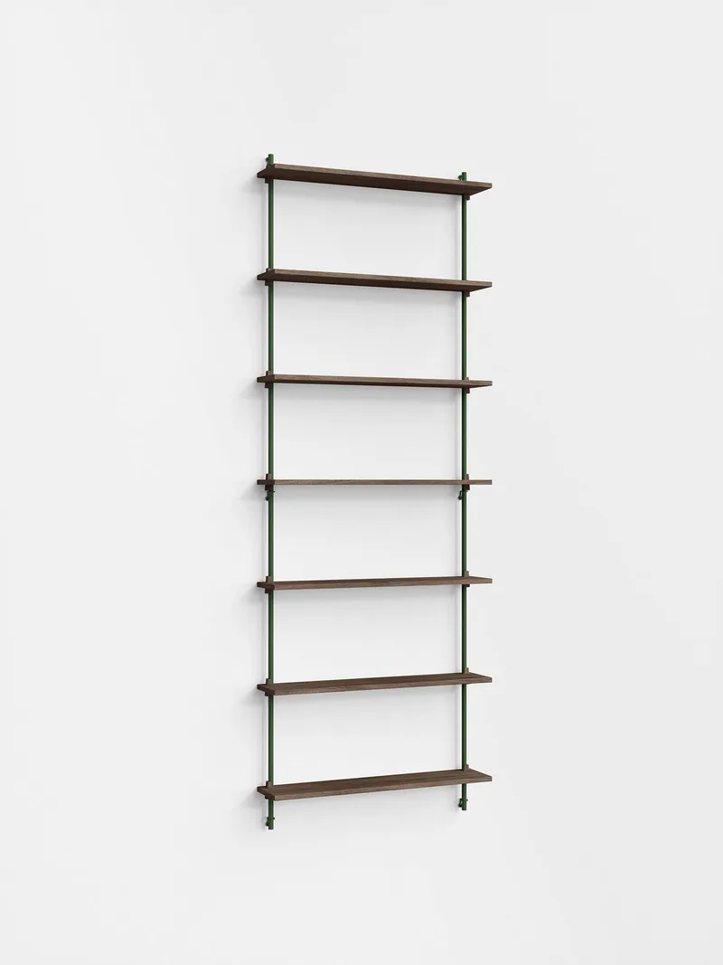 Wall Shelving – ws.230.1 van MOEBE in Smoked-Oak/Pine-Green – productfoto 4 van 4