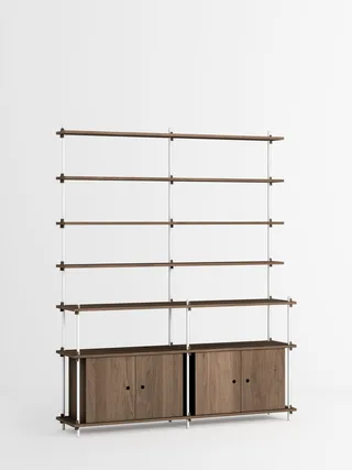 Shelving System – s.200.2.H de MOEBE en Smoked-Oak/White – photo du produit 4 sur 4