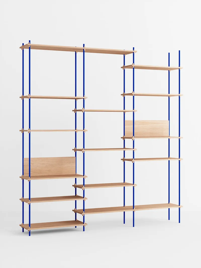 Shelving System – s.255.3.A von MOEBE in Oak/Deep-Blue – Produktfoto 4 von 4