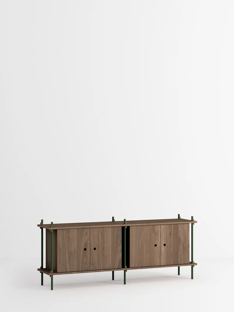 Shelving System – s.65.2.D von MOEBE in Smoked-Oak/Pine-Green – Produktfoto 4 von 4