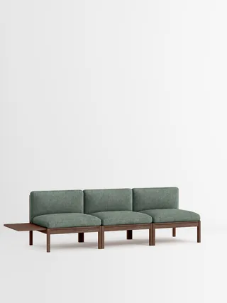 3 Seater Sofa with 1 Side Table by MOEBE in Moss, Moss 0003, Smoked Oak – product photo 35 of 35