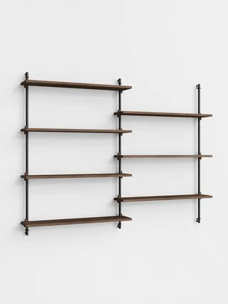 Wall Shelving – ws.115.2 by MOEBE in Smoked-Oak/Black – product photo 5 of 5