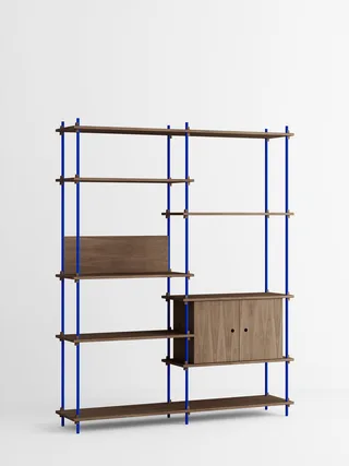 Shelving System – s.200.2.C by MOEBE in Smoked-Oak/Deep-Blue – product photo 4 of 4