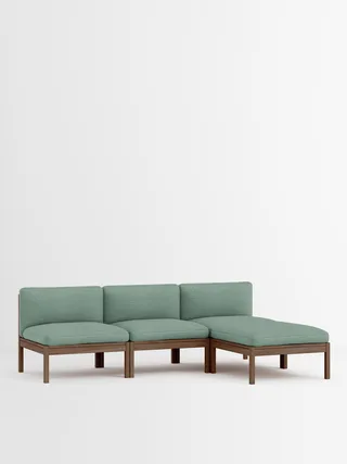 3 Seater Sofa with Chaise Longue van MOEBE in Re-Wool 2, Re-Wool 2 – 868, Smoked Oak – productfoto 33 van 33