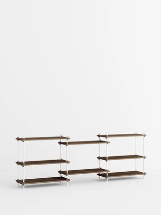 Shelving System – s.85.3.A de MOEBE en Smoked-Oak/White – photo du produit 4 sur 4