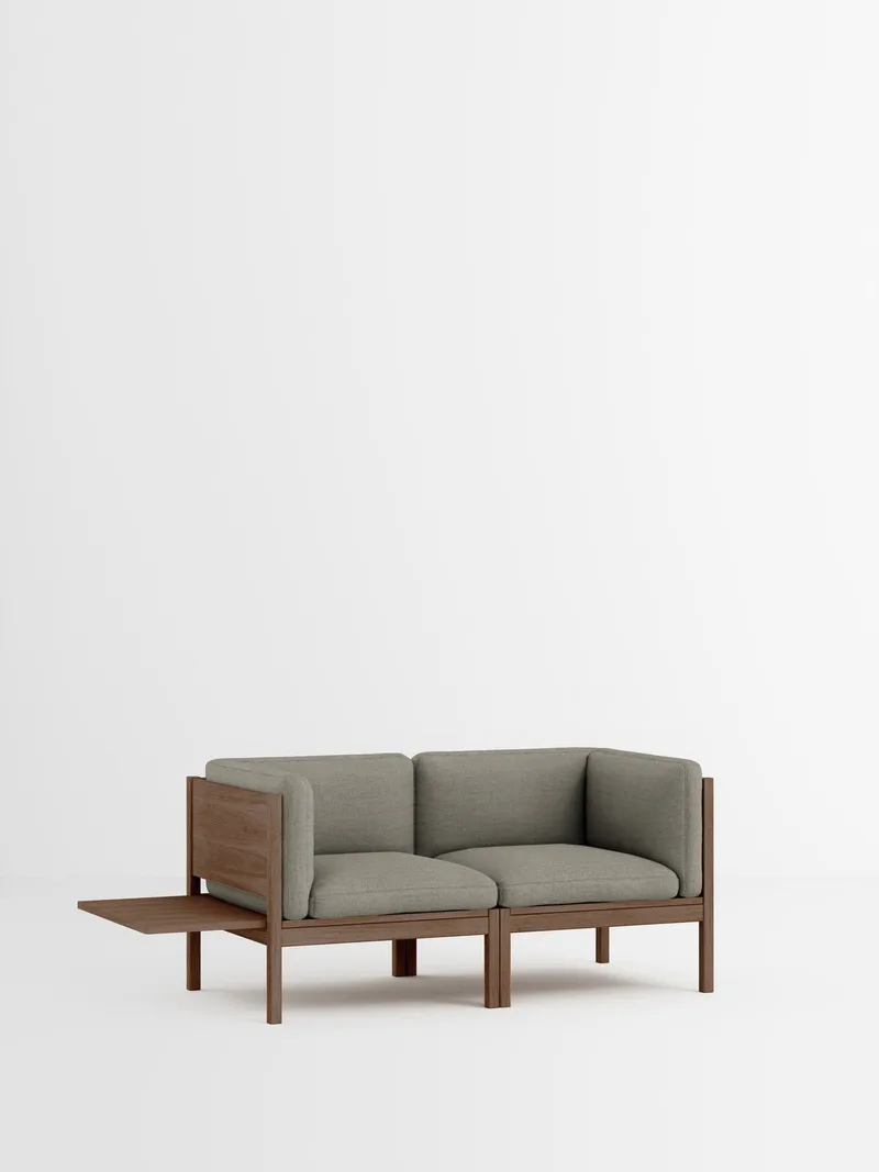 2 Seater Sofa with Sides + 1 Side Table by MOEBE in Re-Wool 2, Re-Wool 2 – 128, Smoked Oak – product photo 35 of 35