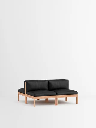 Mixed Combination A van MOEBE in Leather, Black Leather, Oak – productfoto 34 van 34