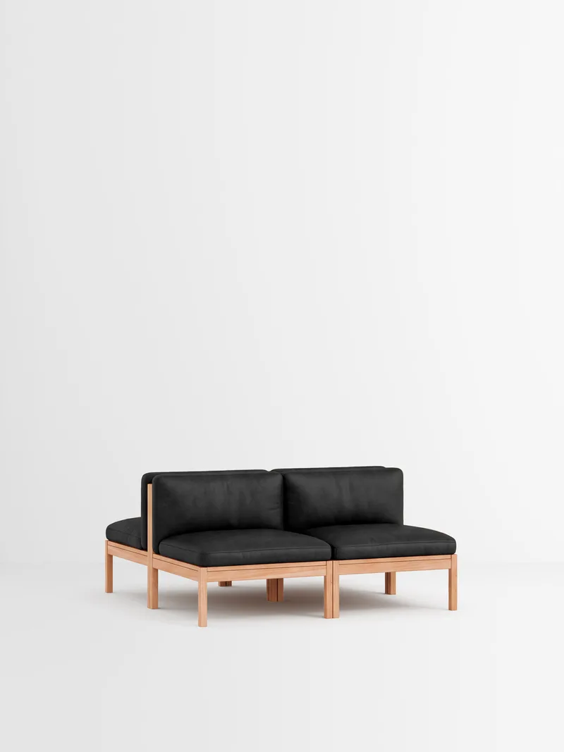 Mixed Combination A van MOEBE in Leather, Black Leather, Oak – productfoto 34 van 34