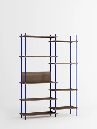 Shelving System – s.200.2.J by MOEBE in Smoked-Oak/Deep-Blue – product photo 4 of 4
