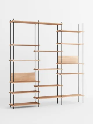 Shelving System – s.255.3.A van MOEBE in Oak/Black – productfoto 4 van 4